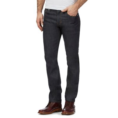 Hammond & Co. by Patrick Grant Big and tall dark blue rinse wash slim fit jeans